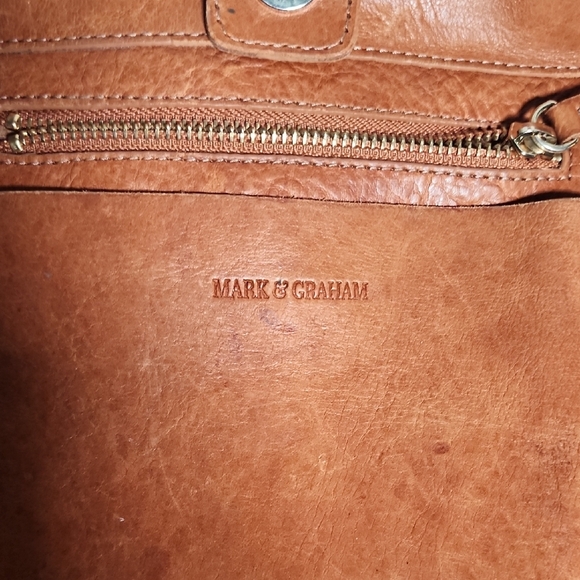 Mark & Graham Rich Brown Leather Briefcase - Picture 5 of 8